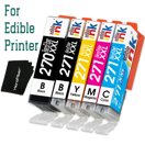 PC Universal Edible Printer Designer Pack-Includes All-in-One Cake Printer with 2 Sets Edible Cartridges, 50 Sheets Wafer Paper and 10 Sheets Frosting Sheets