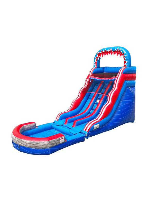 17' Rocket Rush Commercial Strength Reinforced Dual Lane Water Slide and Pool