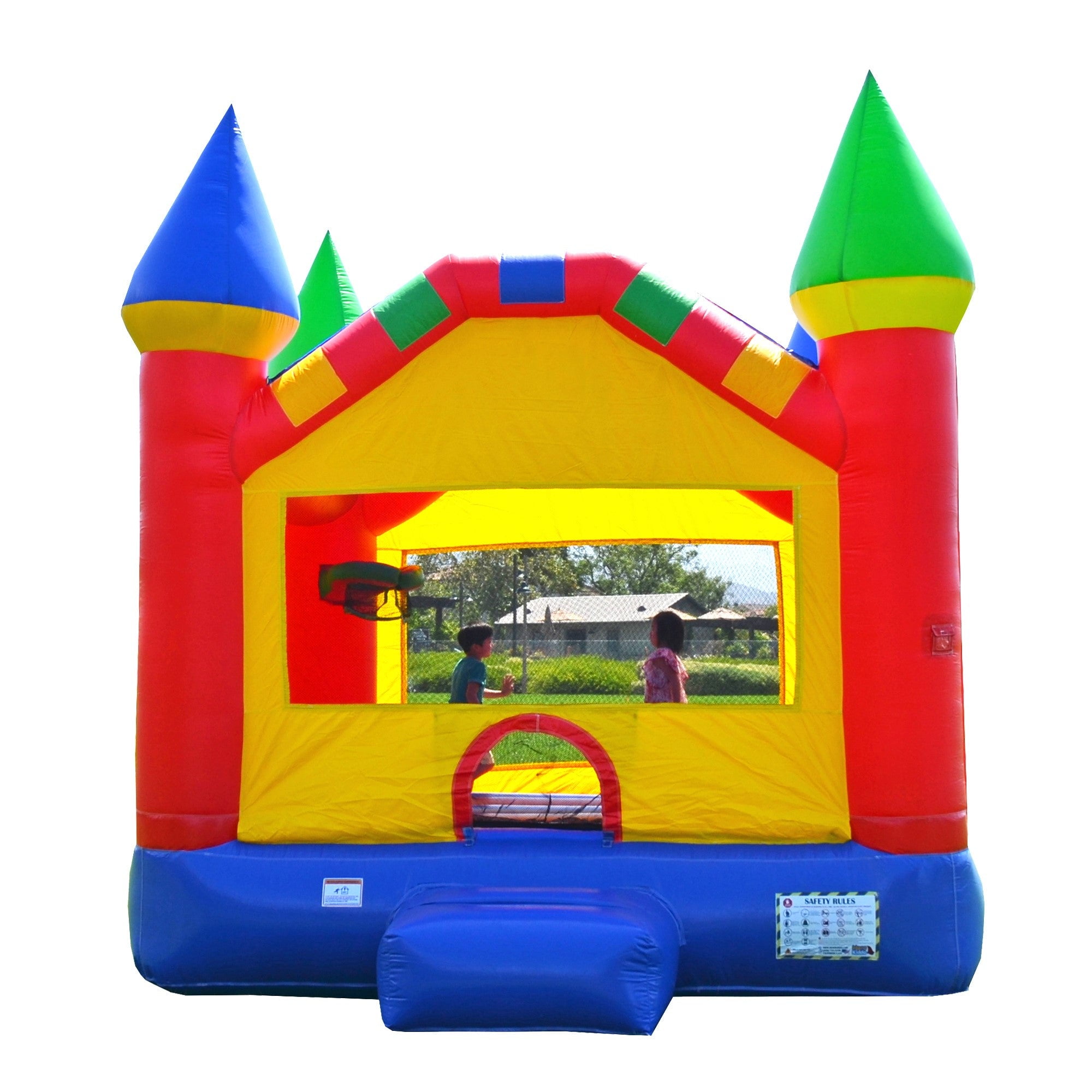 HeroKiddo Castle Inflatable Bounce House with Slide and Blower