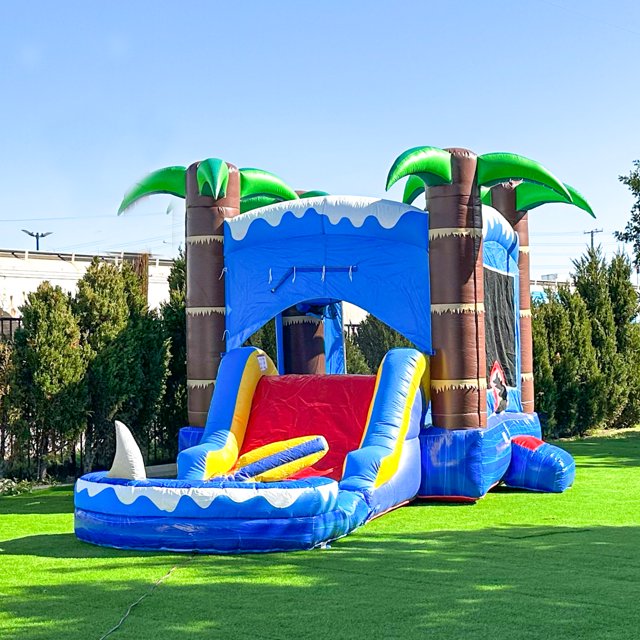 HeroKiddo Commercial Grade Bounce House Water Slide with Pool for Kids