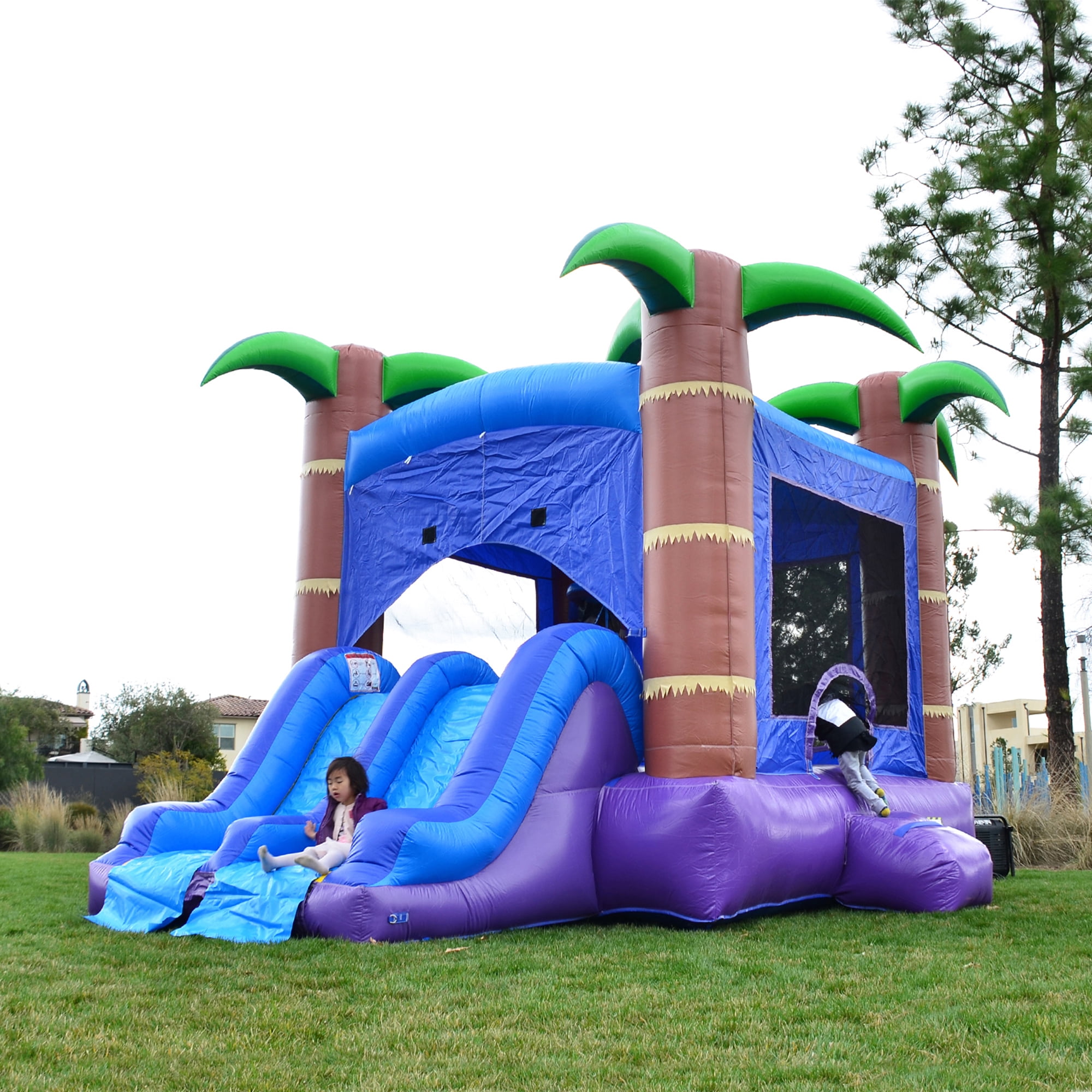 HeroKiddo Enchanted Forest Commercial Grade Bounce House with Dual