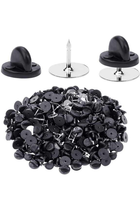 100Pairs Butterfly Clutch Pin Backings PVC Pin Backs Pin Keepers Lapel Pin Back