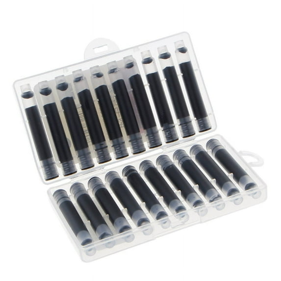 HeroNeo 20 Pcs Replaceable Fountain Pen Ink Cartridge Refill Ink Sac Universal Design