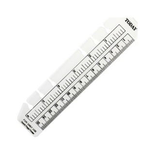 Performore 2 Pack of Snap-In 8 Bookmark Rulers, Black and Clear Plastic Page Marker Divider Pagefinder Measuring Today Ruler for A5 Size Binder