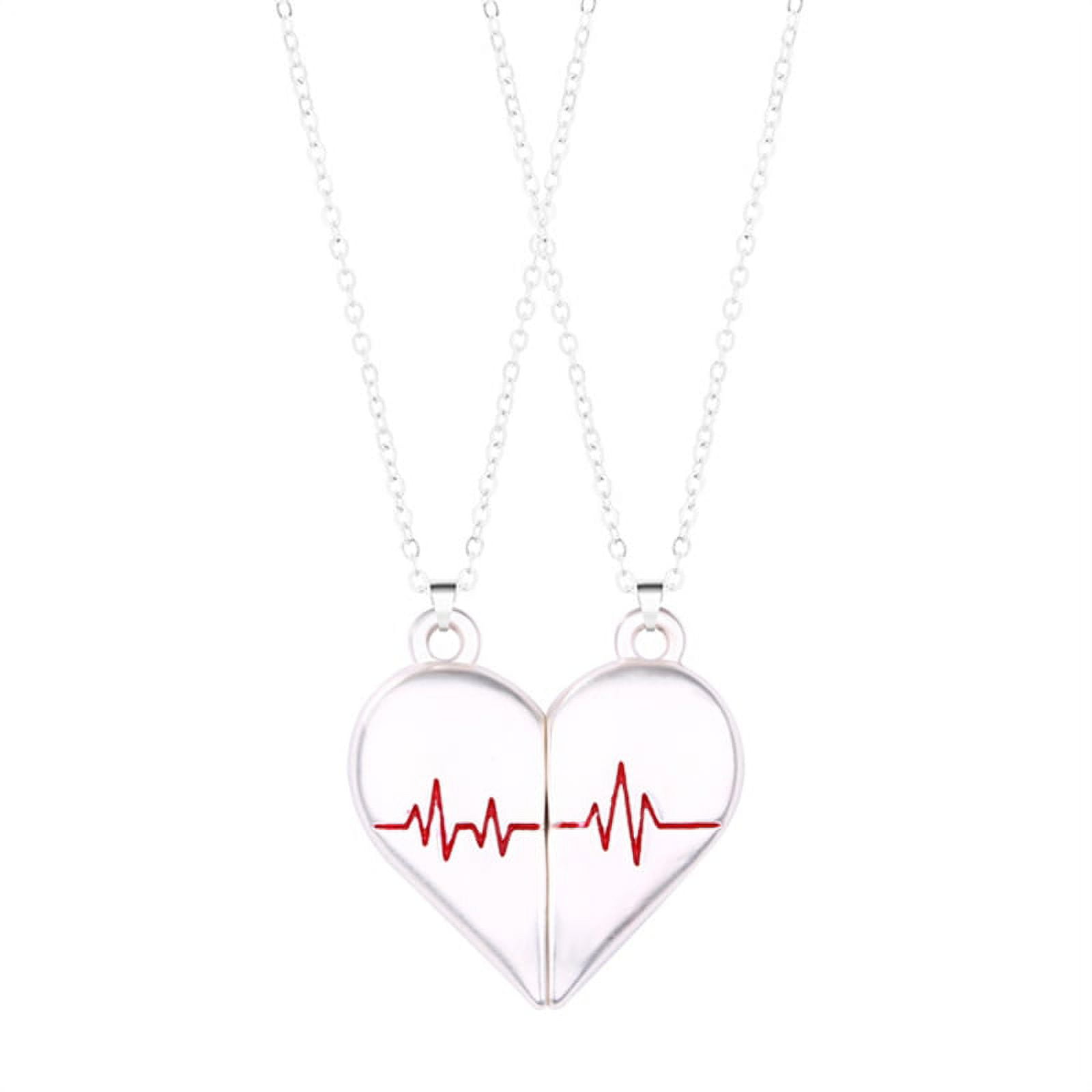 Magnetic Necklace,2 Pcs Magnetic Matching Heart Pendant Necklace,Wishing  Stone Creative Magnet Couples Necklace - Walmart.com