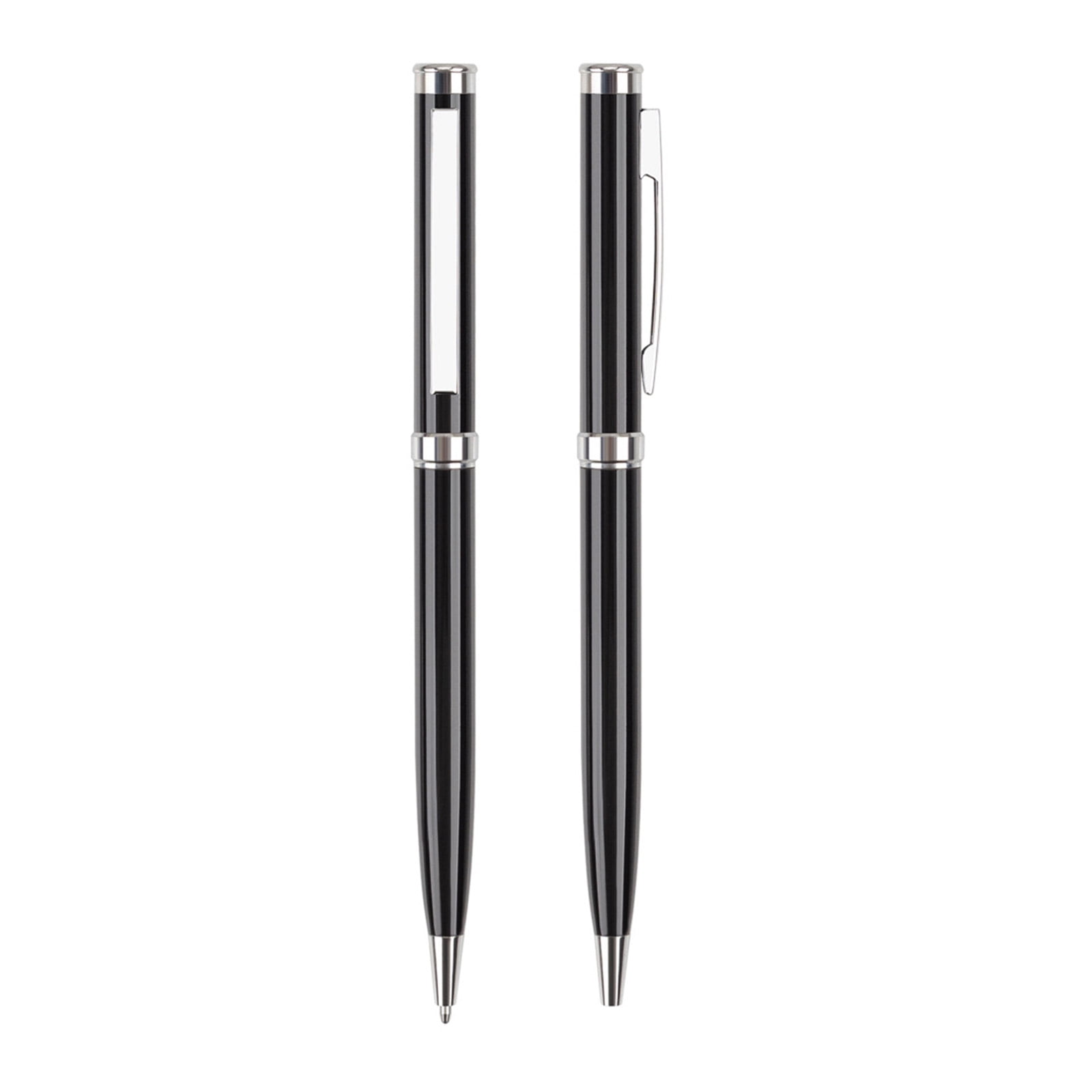 HeroNeo 2pc Luxury Retractable Ballpoint Pen Black Ink Pen 0.5mm Point for Men Women Professional Executive Office Creative Gift