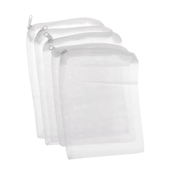 HeroNeo 5 Pcs/Set Aquarium Filter Bag Fish for Tank Mesh Bag Zipper Net Pond For Bio Bal