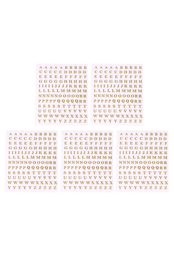 5 Sheets Epoxy Filling Materials DIY Resin Mold Fillers Letters Metal Stickers