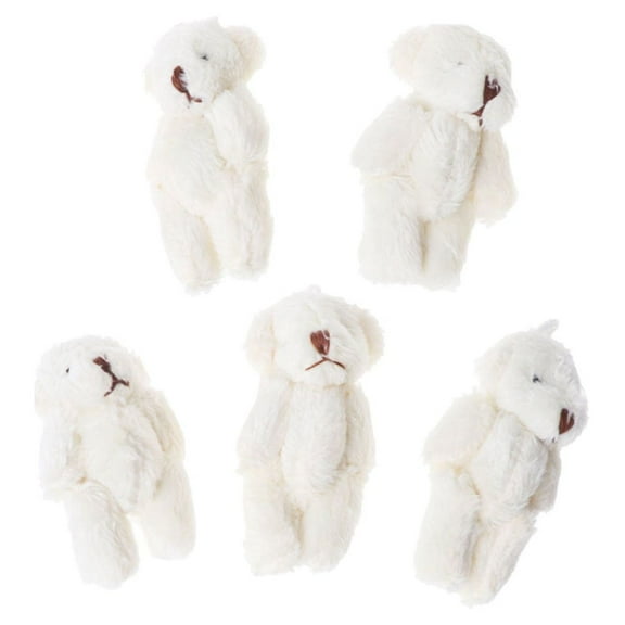 HeroNeo 5PCS Kawaii Small Bears Plush Soft Toys Pearl Velvet Dolls Gifts Mini Teddy Bear