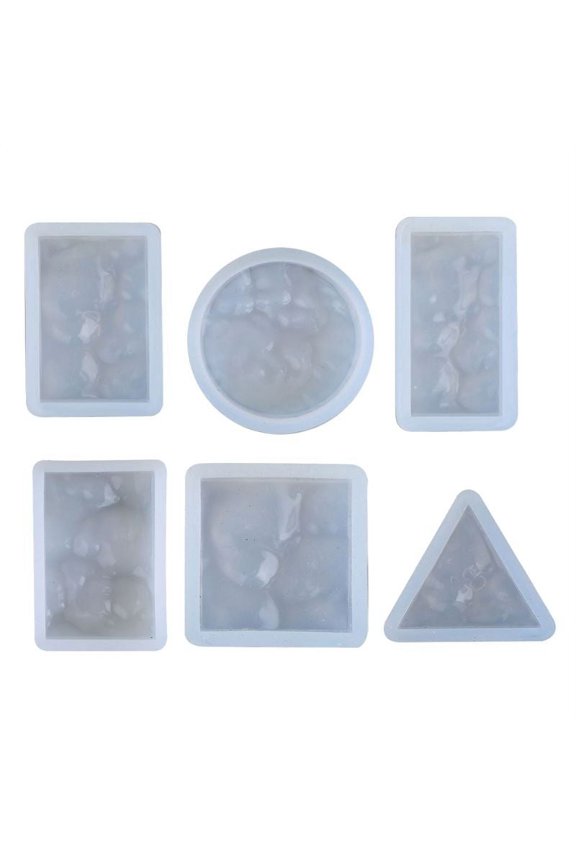 6Pcs Sea Wave Style Resin Molds Epoxy Resin Water Ripple Pendant Silicone Molds Resin Casting Molds Jewelry Making Tools