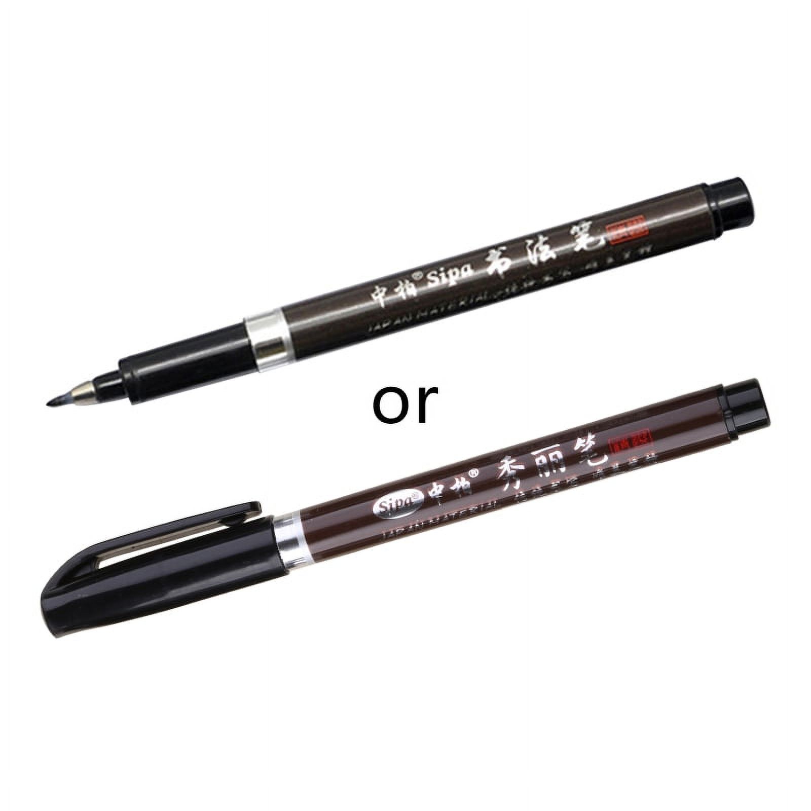 HeroNeo Black Brush Pens Lettering Calligraphy Pens Hand Lettering Pens  Soft-headed Calligraphy Banquet Signature for Beginners 