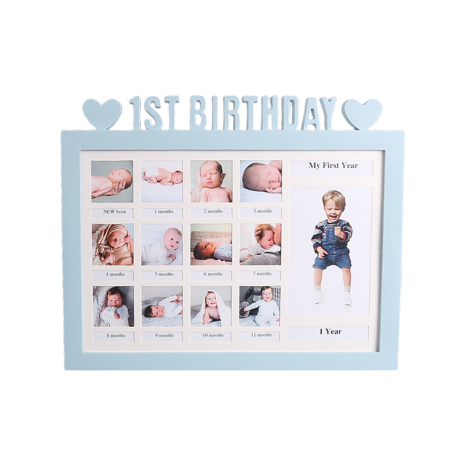 Our First Hello Photo Frame HeroNeo Creative First Year Photo Moment Baby Keepsake Frame DIY 0-12 ...