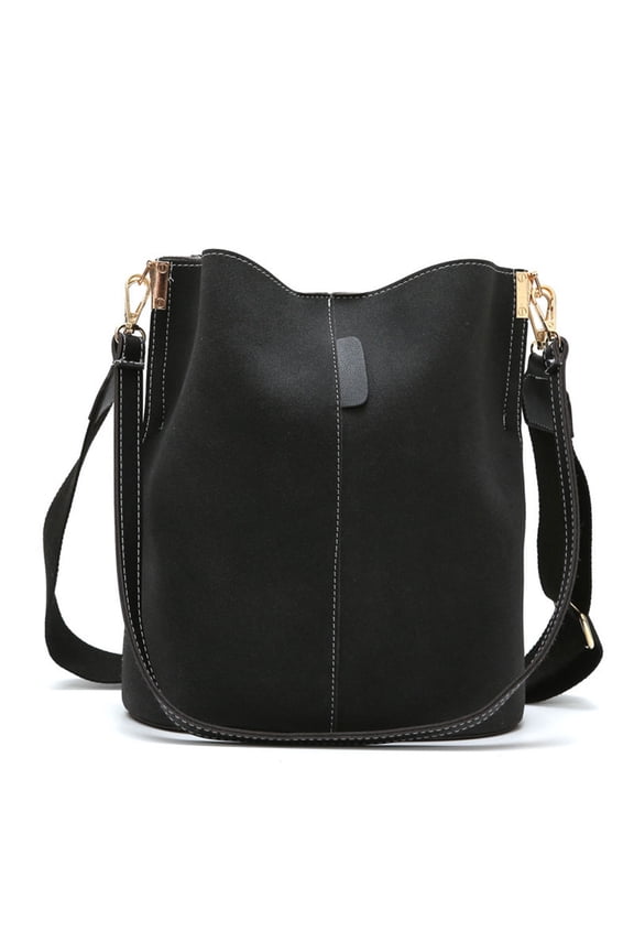 Crossbody Bag for Women Vintage Bucket Tote PU Leather Shoulder Bag Handbags with Adjustable Strap Retro Messenger Bags