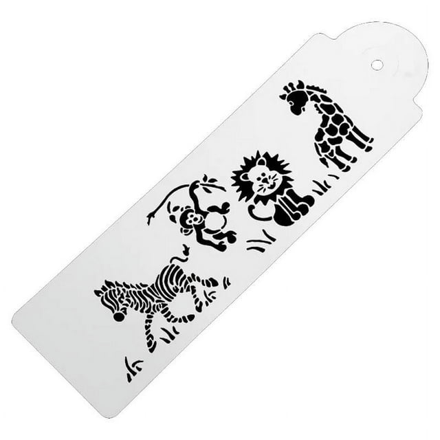 HeroNeo Cute Animal Painting Stencils Reusable Monkey Tiger Zebra