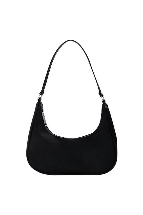 Cute Hobo Tote Handbag Purse for Women Small Nylon Shoulder Bag Mini Clutch Purse with Zipper Closure