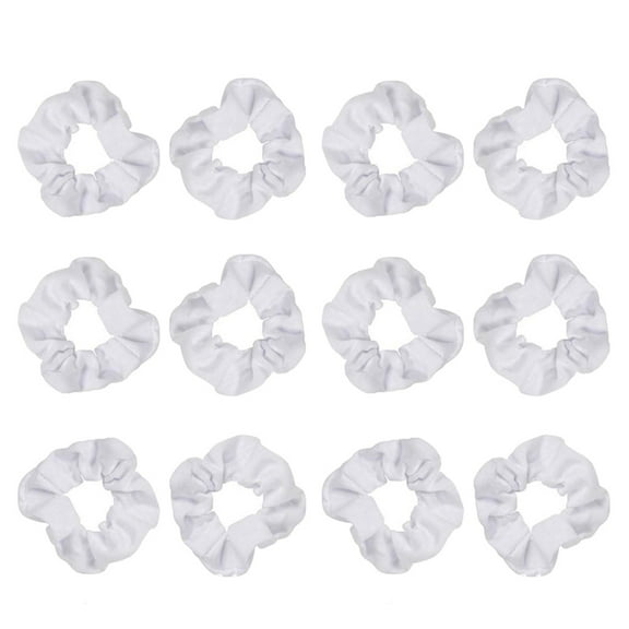 HeroNeo Elastic Hair Ties White Scrunchies for Tie-dye DIY Hair Bands Supplies Hair Scrunchies Ponytail Holder for Girls