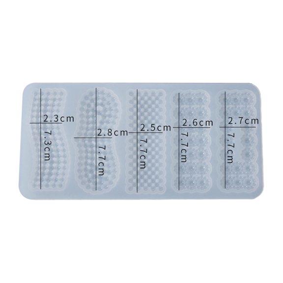 HeroNeo Epoxy Resin Mold Hair Clips Barrettes Casting Silicone Mould Hair Pin Casting Resin Mold DIY Art Crafts Hairpin Casting