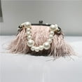 thumbnail image 1 of HeroNeo Feather Handbag Women Evening Crossbody Bag Pearl Chain Snake Chain Shoulder Bag Luxury Women Bags Design Party, 1 of 16