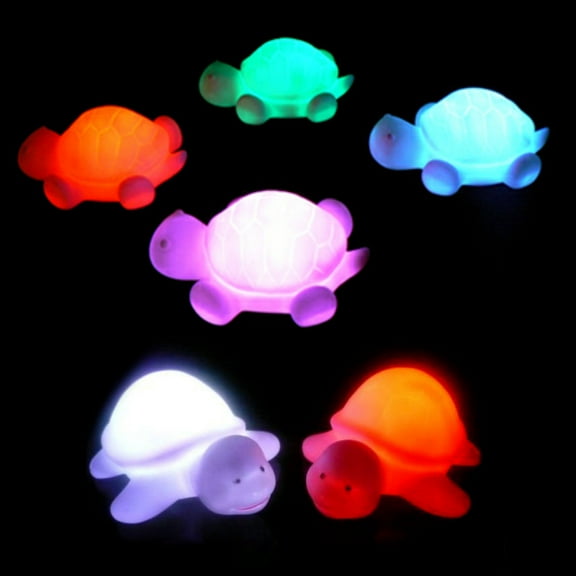 HeroNeo Flashing Light Up Toy for Turtle LED 7 Colors Changing Night Light Lamp