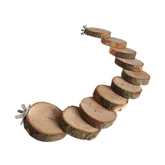 HeroNeo Hamster Chew Toy for Teeth 10 Steps Wood Ladder for Sugar Gliders Chipmunks
