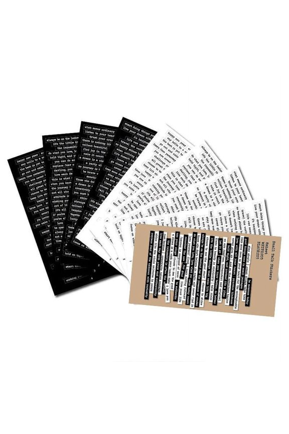 Inspirational Nice Words Stickers Adhesive Motivational Quote Stickers for Scrapbook Notebook Journaling Card 8 Pages