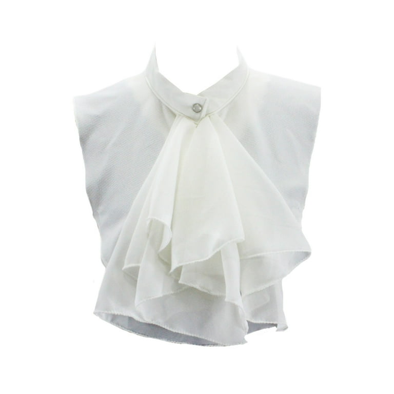 Chiffon Cold Shoulder Standing collar Bowknot Blouses Chiffon Cold Shoulder Standing collar Bowknot Blouses