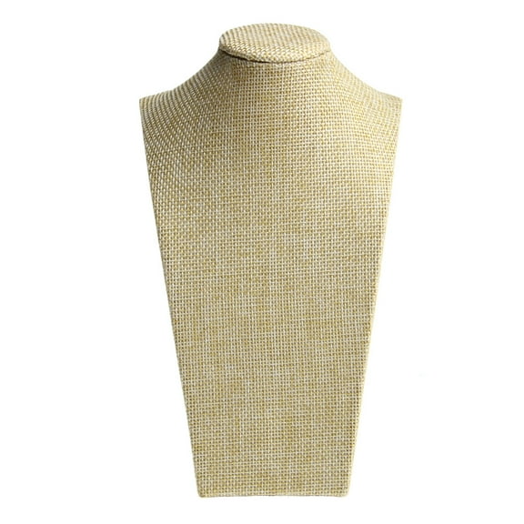 HeroNeo Linen Mannequin Bust Jewelry Necklace Pendant Neck Model Display Stand Holder