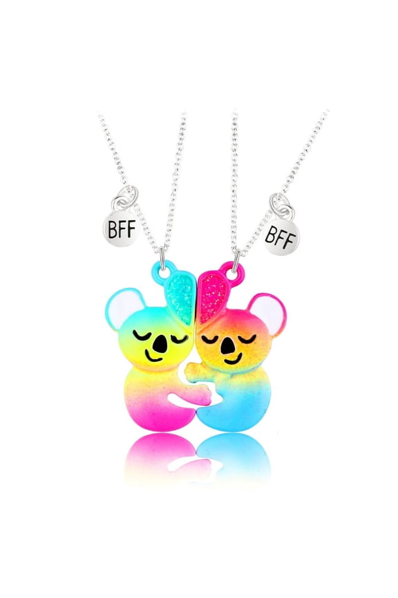 Magnetic Half Heart Pendant Necklace Friendship Koala Panda Necklace Jewelry