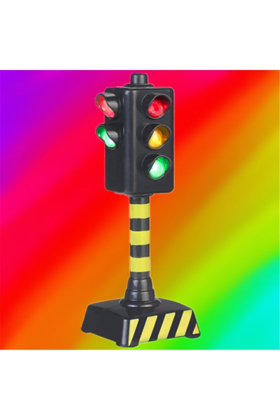 Mini Traffic Signs Road Light Block with Sound LED Children Kids Educational
