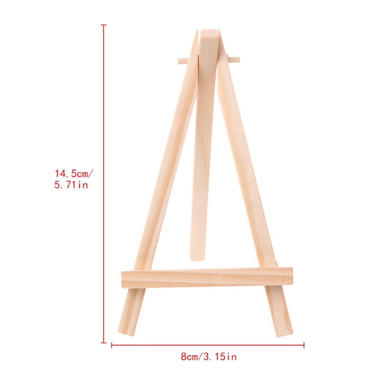 Sofullue 10PCS Small Desk Easels Canvas Painting Holder Wooden Tripod  Easels Tabletop Display Stand for Photo Chalkboard Signs 