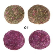 HeroNeo Natural Timothy Balls Grass Cakes Chinchilla Guinea Pig Hamster Pet Toy Accessories for Small Pets Chewing Teeth Care 2X