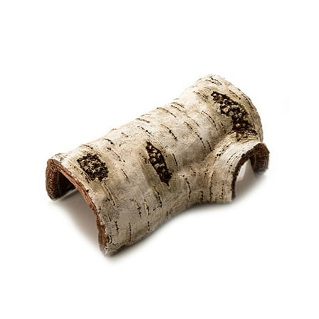 HeroNeo Reptile Hide Cave Small Animal Hideaway Artificial Birch Log Resin Hides Help Breeding for Snakes Lizards Leopard Gecko