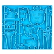 HeroNeo Resin Molds DIY Dinosaur Puzzle Silicone Resin Mold DIY Art Resin Mold Jigsaw Puzzle Epoxy Resin Molds for DIY Art Craft