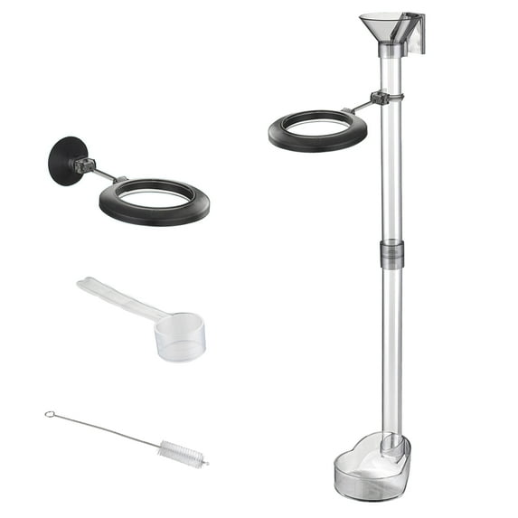 HeroNeo Shrimp Feeder Tube and Dish Plastic Fish Feeding Ring Floating Circle Easy to Use Aquarium Feeders for Tropical Fish