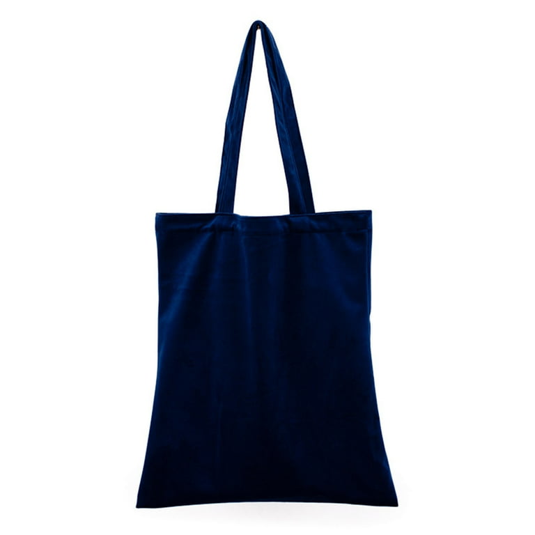 HeroNeo Solid Color Velvet Bag DIY Hand Painted Shoulder Bag Casual Large Tote Bag Handbag All-match for Family Gatherings