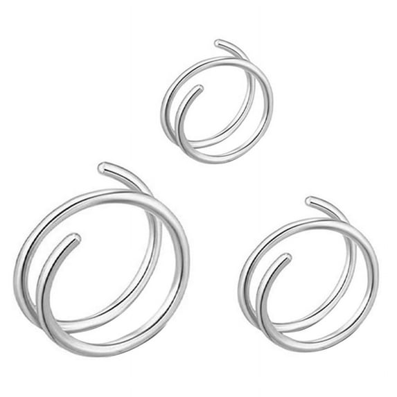 HeroNeo Spiral Nose Hoop Double Nose Ring Hoop For Single Piercing Piercing Jewelry