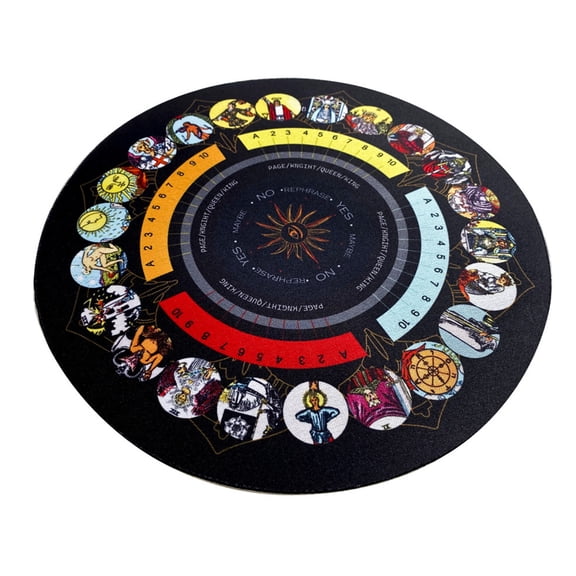 HeroNeo Tarot Tablecloth Magic Altar Table Cloth Divination Astrology Divination Tapestry Round Shape 22cm/8.66in