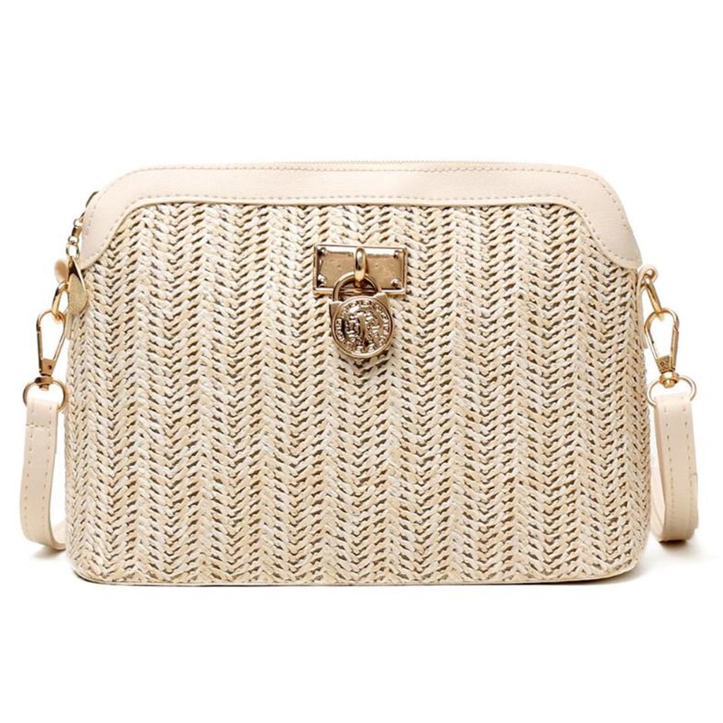 HeroNeo Women Fashion Handbag Shoulder Bag Ladies Summer Straw Woven Crossbody Tote