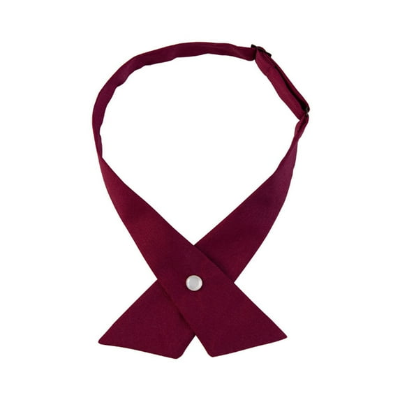 HeroNeo Women Girls Criss-Cross Bow Tie Japanese Style School Girl Uniform Solid Color Adjustable Bowtie Pre Tied Necktie