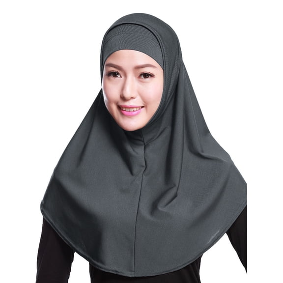 HeroNeo Womens 2 Piece Solid Color Amira Jersey Muslim Hijab Soft Cotton Stretch Head Sc