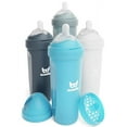 thumbnail image 1 of Herobility Double Anti-Colic Baby Bottles - 12 fl oz/340ml - 4-pack - BPA-free - Multicolor - White, Gray, Iron Blue, Blue C25, 1 of 3