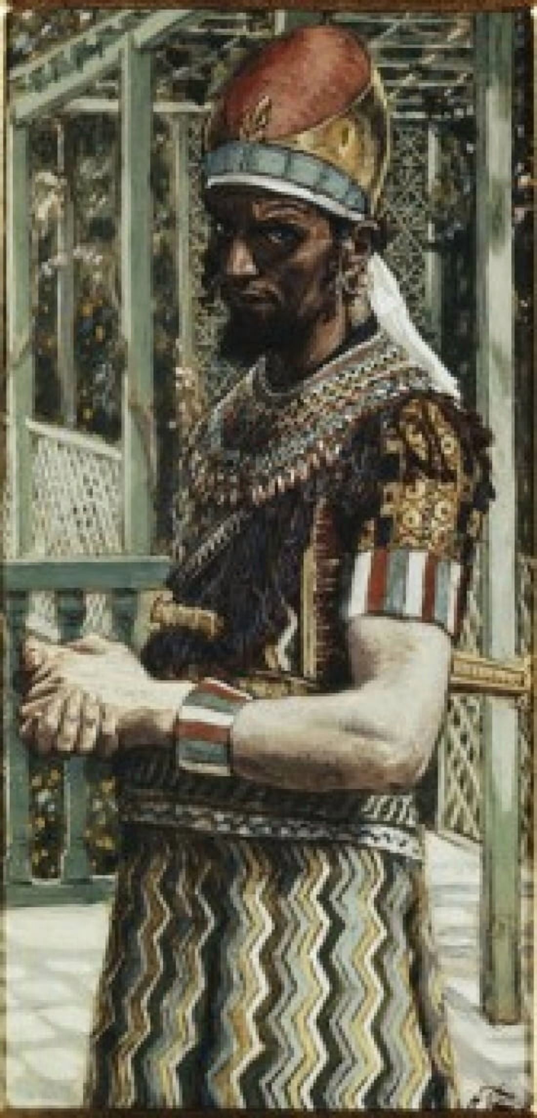 Herod James Tissot (1836-1902 French) Watercolor Canvas Art - James Tissot (18 x 24)
