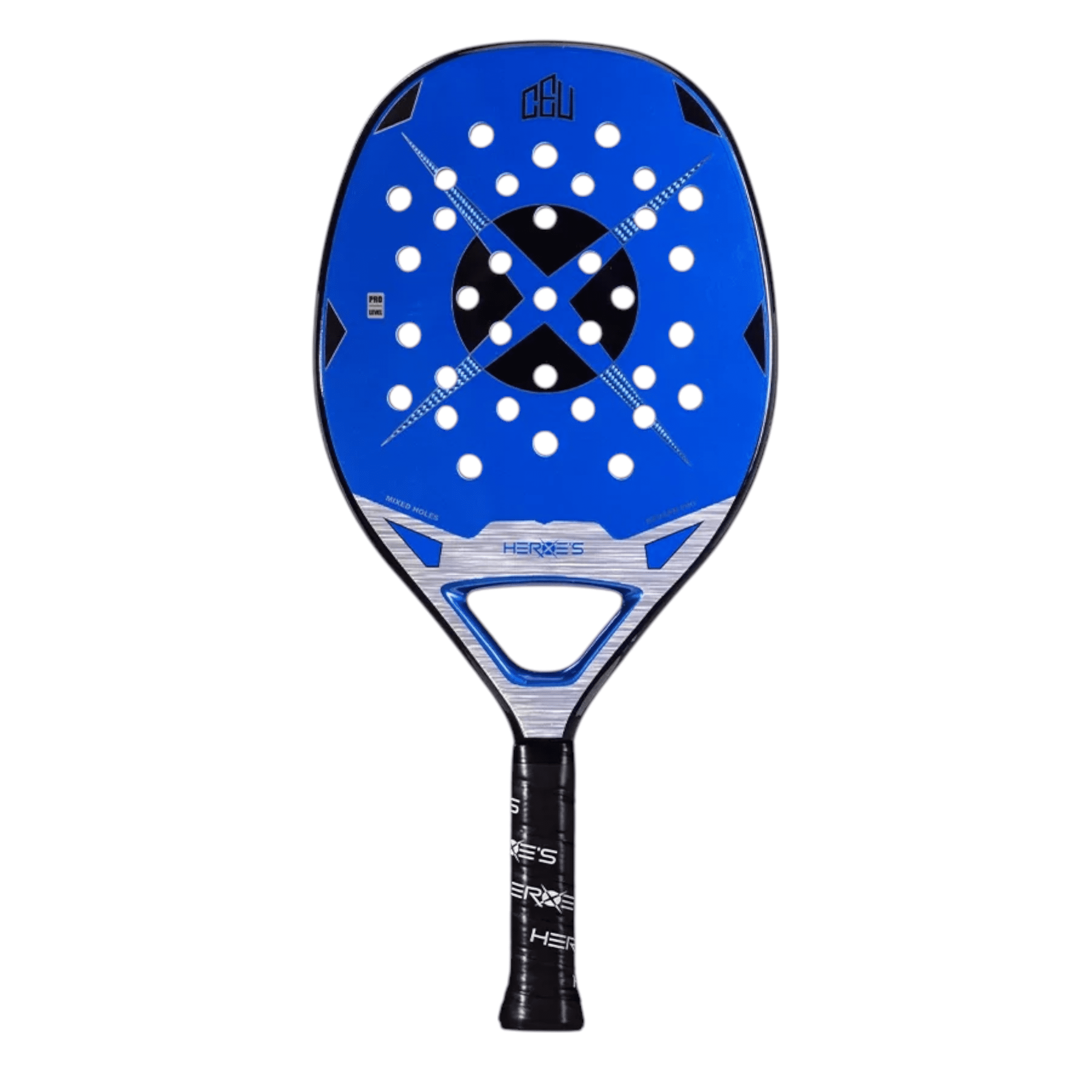 Heroe's Brand Italia CEU 2024 Blue Kevlar Beach Tennis Racket Blue/Black