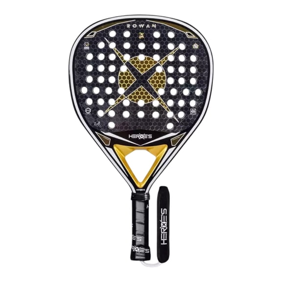 Heroe's Brand Sport ROWAN Tito Allemandi 2025 Pro Padel Racket with 18K Textream Carbon Silver Diamond Shape