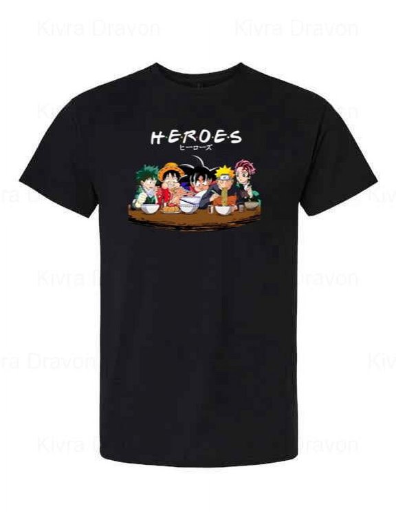 Heroes Anime Shirt Manga Crossover Graphic Fan Favorite Style Tee unisex up to 5XL