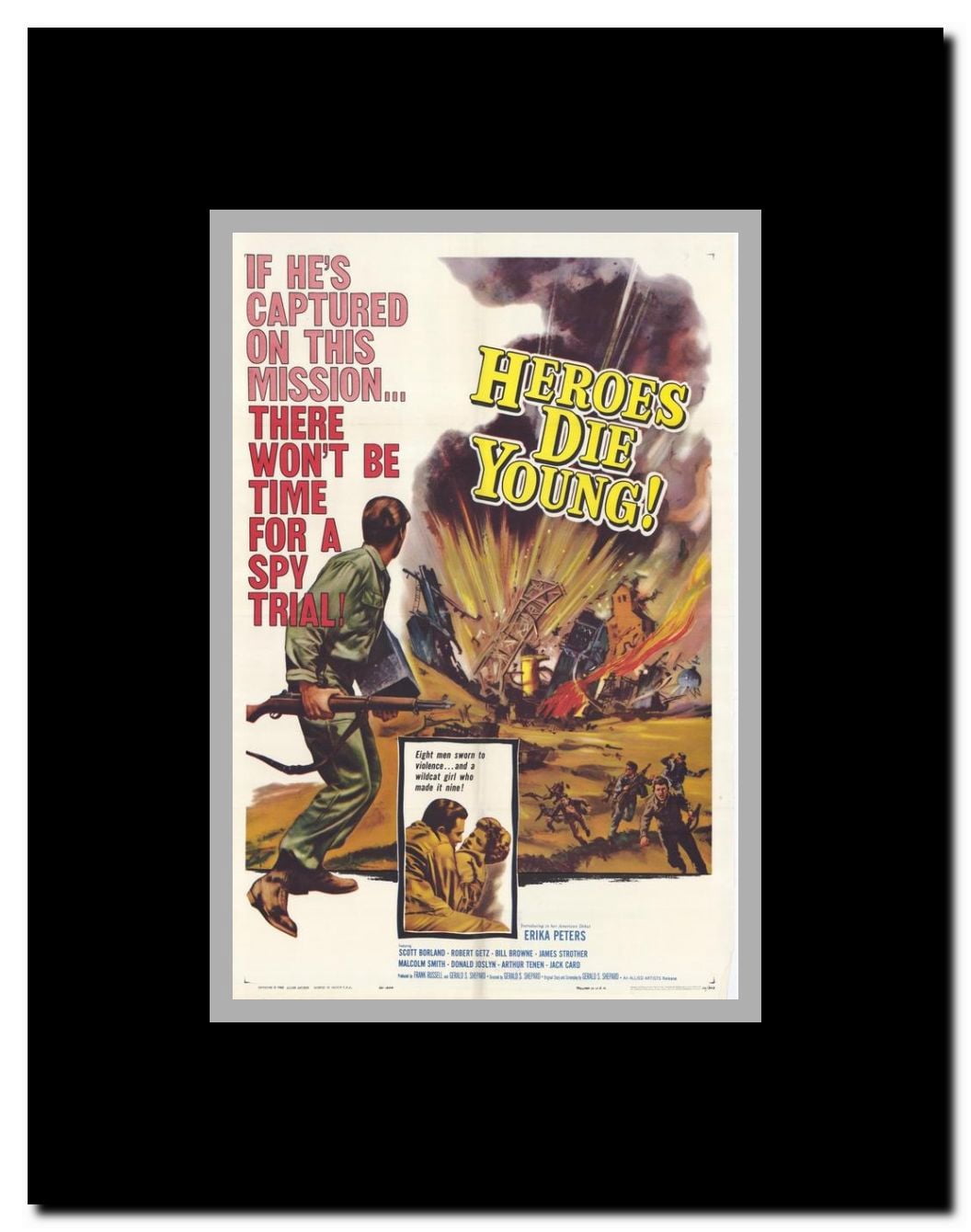 Heroes Die Young Framed Movie Poster