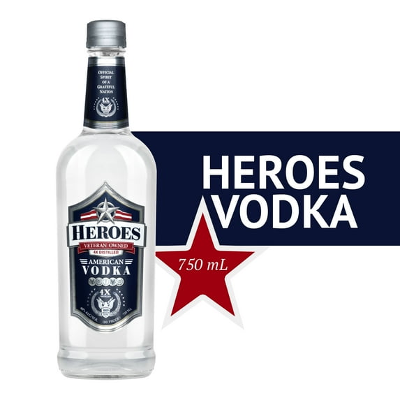 Heroes Distilled American Made Vodka, 750 ml