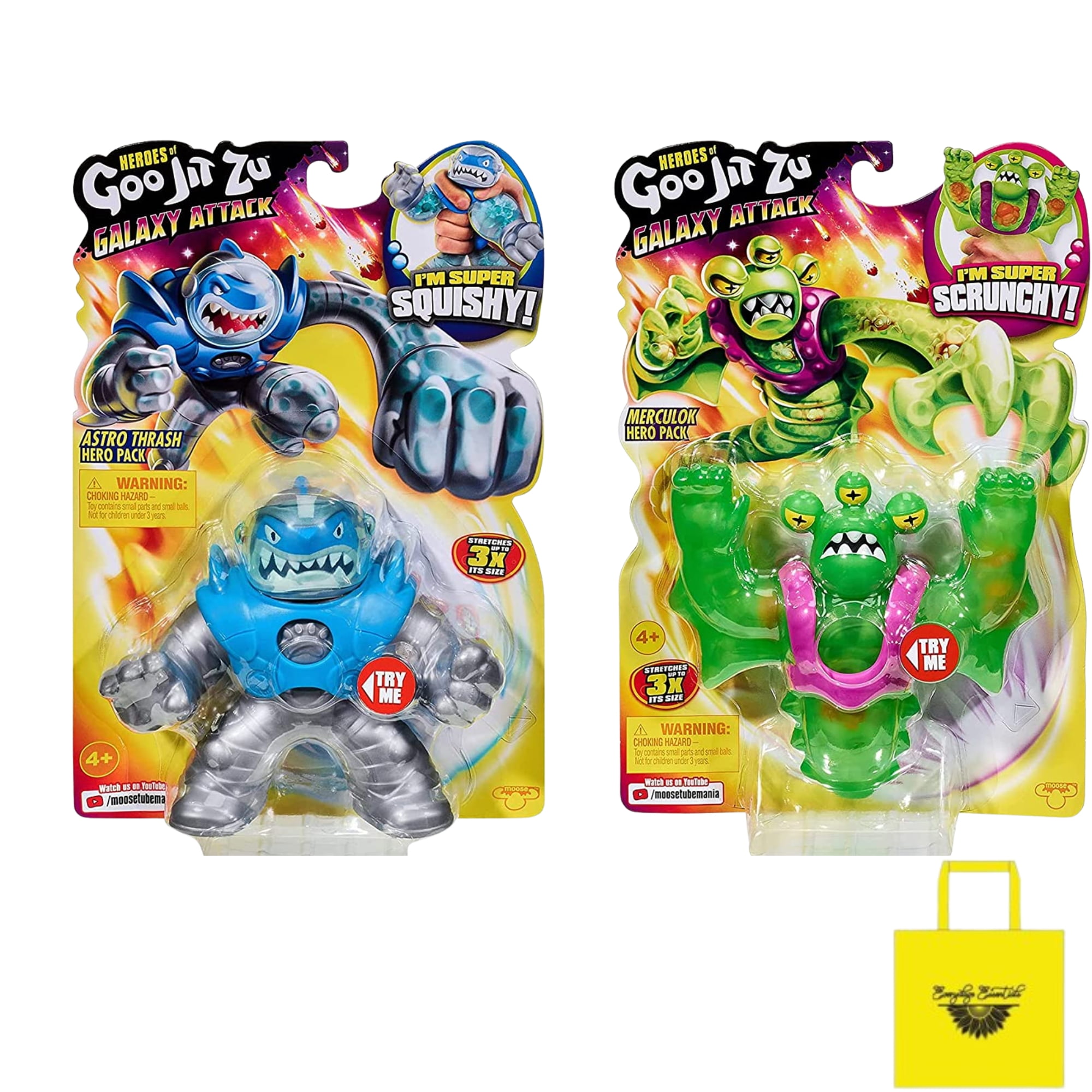 GooJitZu Glow Shifters Galaxy Attack Stretchy Toys Blazagon Gigatusk Thrash  Kid Hero Christmas Gift for Kid