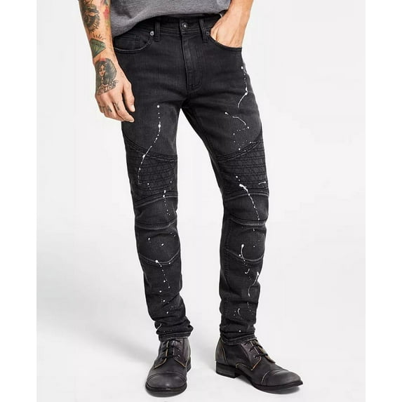 Heroes Motors INDIAN Men's Moto Super-Slim Fit Jeans, US 33x32