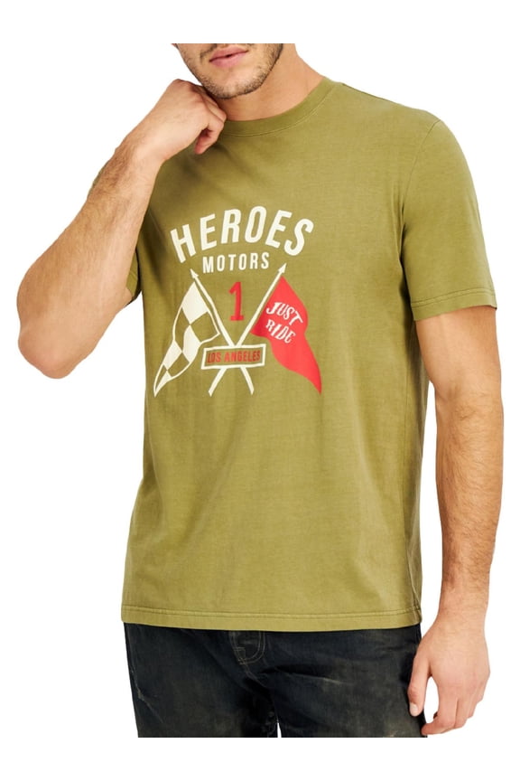 Mens Flagged Graphic Crewneck T-Shirt